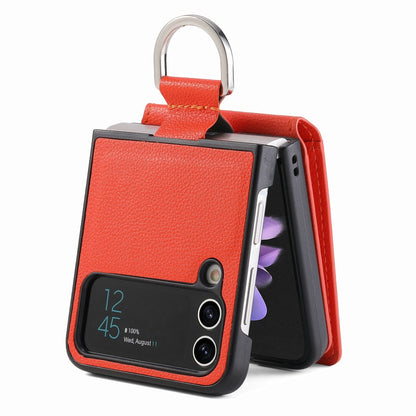 Samsung Z Flip 4 / Flip 3 Hülle | Leder Geldbörse Kartenhalter Ringhalter Ständer