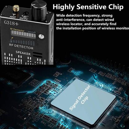 Spionagesignal-Wanzendetektor, HF-Detektor, versteckte Kamera, Laserlinse, GSM-GPS-Gerätefinder