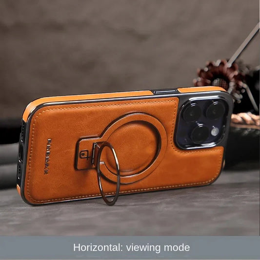 Lederhülle mit unsichtbarem Ständer für das iPhone
