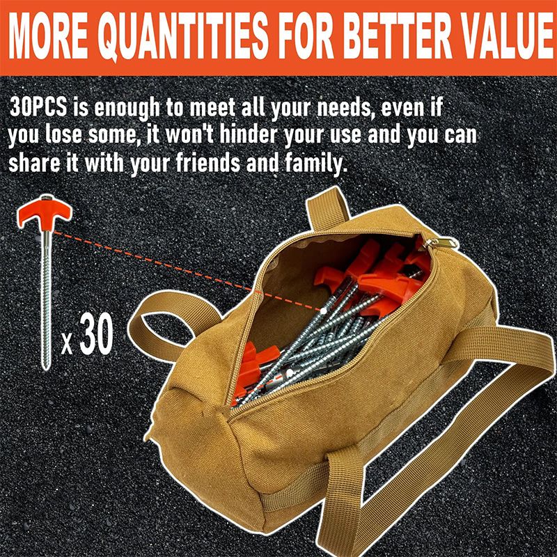 Sandsbergs cm große Zeltheringe zum Einschrauben – Bodenanker zum Einschrauben