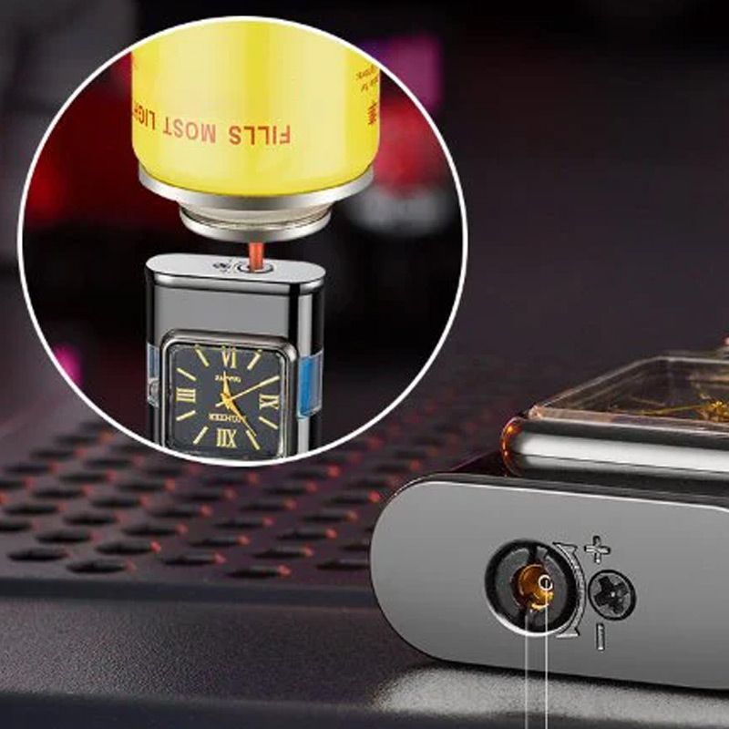 Sandsberg Vintage Uhr Bezel Jetflamme Taschenfeuerzeug