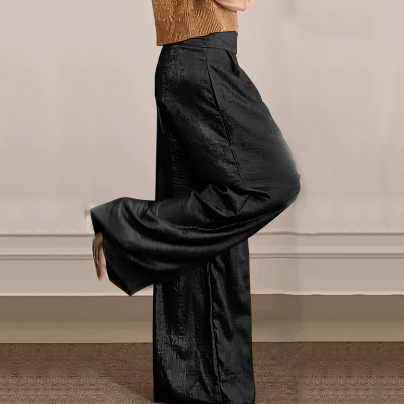 🔥Glänzende Strickjacke und weite Hose für Damen im 2er-Set.