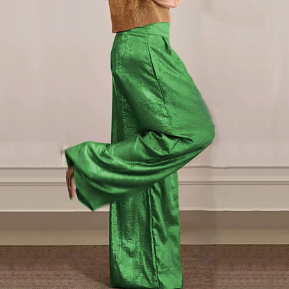 🔥Glänzende Strickjacke und weite Hose für Damen im 2er-Set.