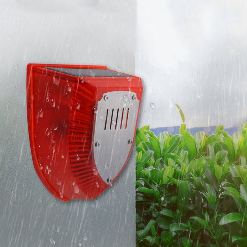 Solarbetriebene 129 dB Sicherheitsalarmlicht mit Bewegungssensor