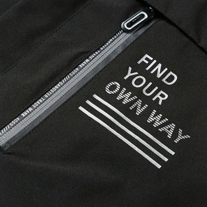 Herren wasserdichte Jacke mit abnehmbarem Kapuze und Taschen