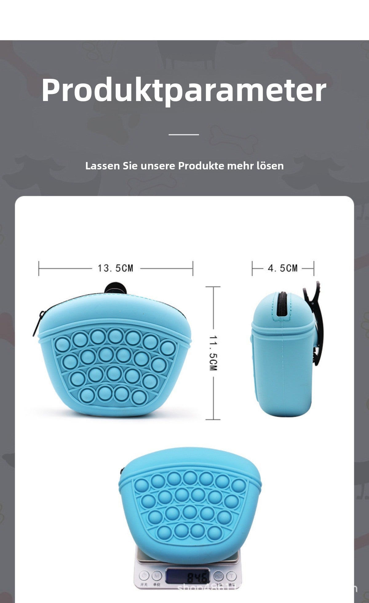 Sandsberg | Tragbare Hundefutterpackung aus Silikon für Haustiere