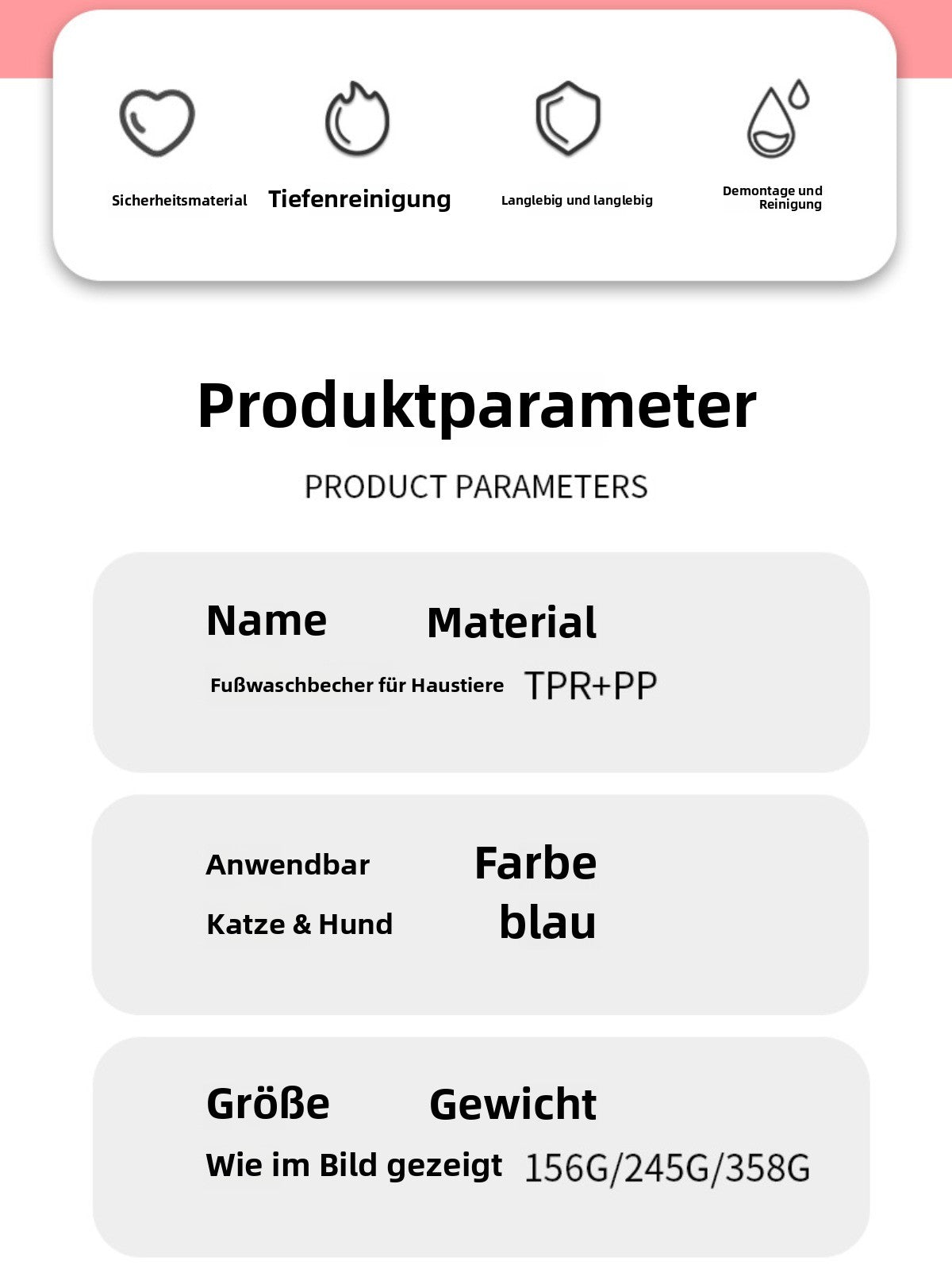 Sandsberg | Silikon-Fußwaschbecher für Haustiere