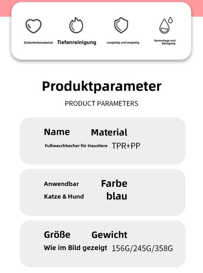 Sandsberg | Silikon-Fußwaschbecher für Haustiere