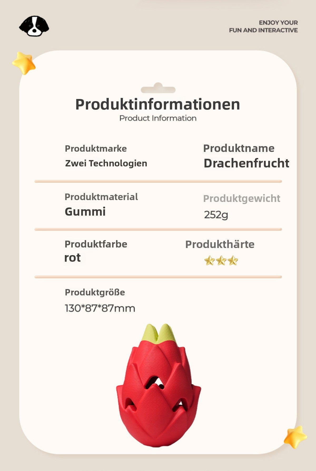 Sandsberg | Tibetische Backenzahn Drache Obst Haustier Spielzeug