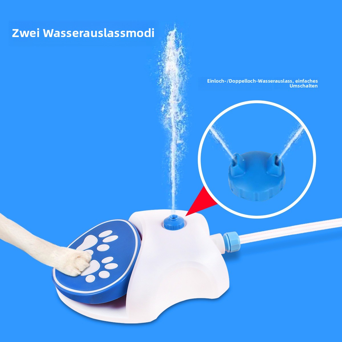 Sandsberg | Automatischer Wasserspender für Haustiere mit Fußdruck im Freien