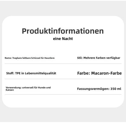 Sandsberg | Faltbarer Silikon-Trinknapf für Haustiere im Freien