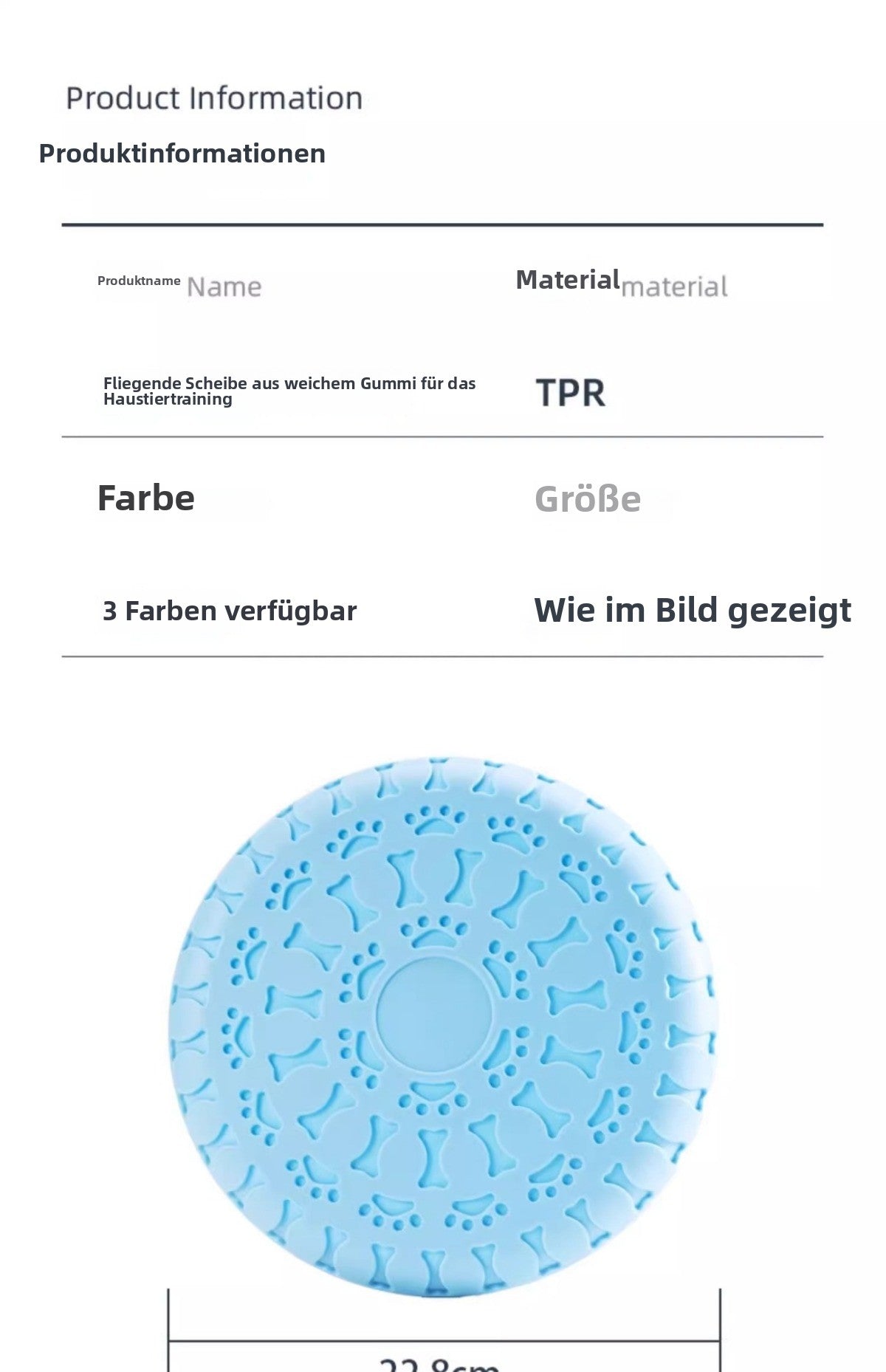 Sandsberg | Verschleißfeste Zähne interaktives Training Haustier Frisbee