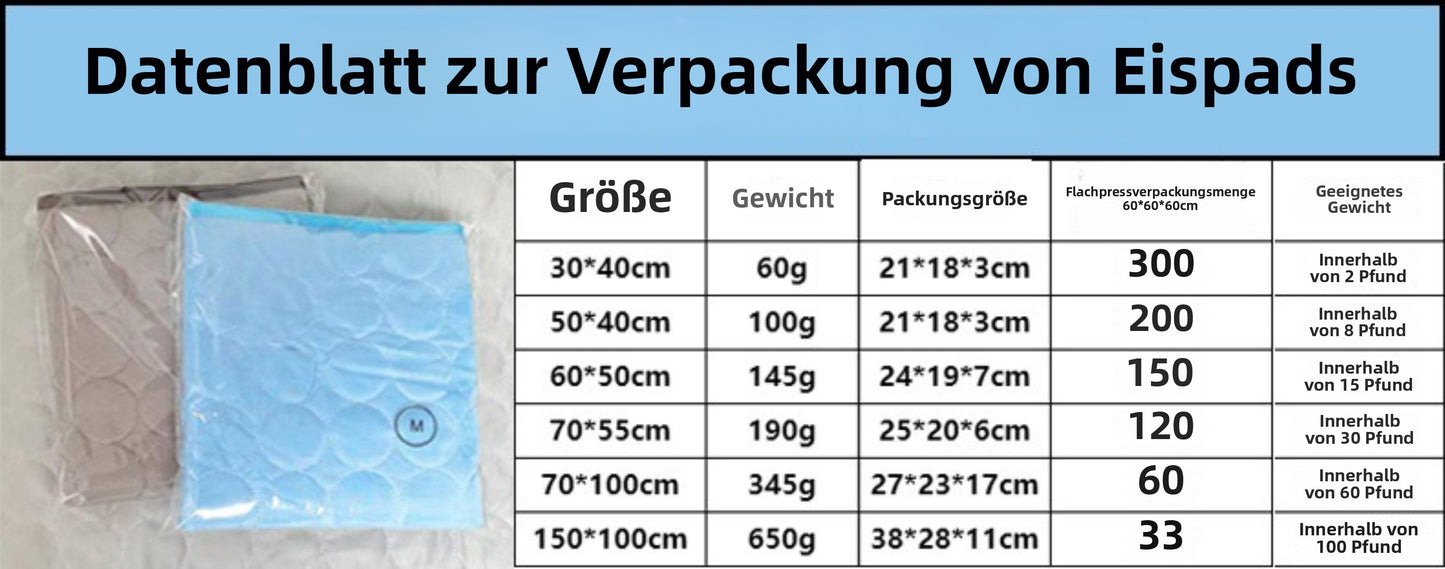 Sandsberg | Haustier atmungsaktiv Anti-Rutsch Anti-Biss Eis Seide Pad